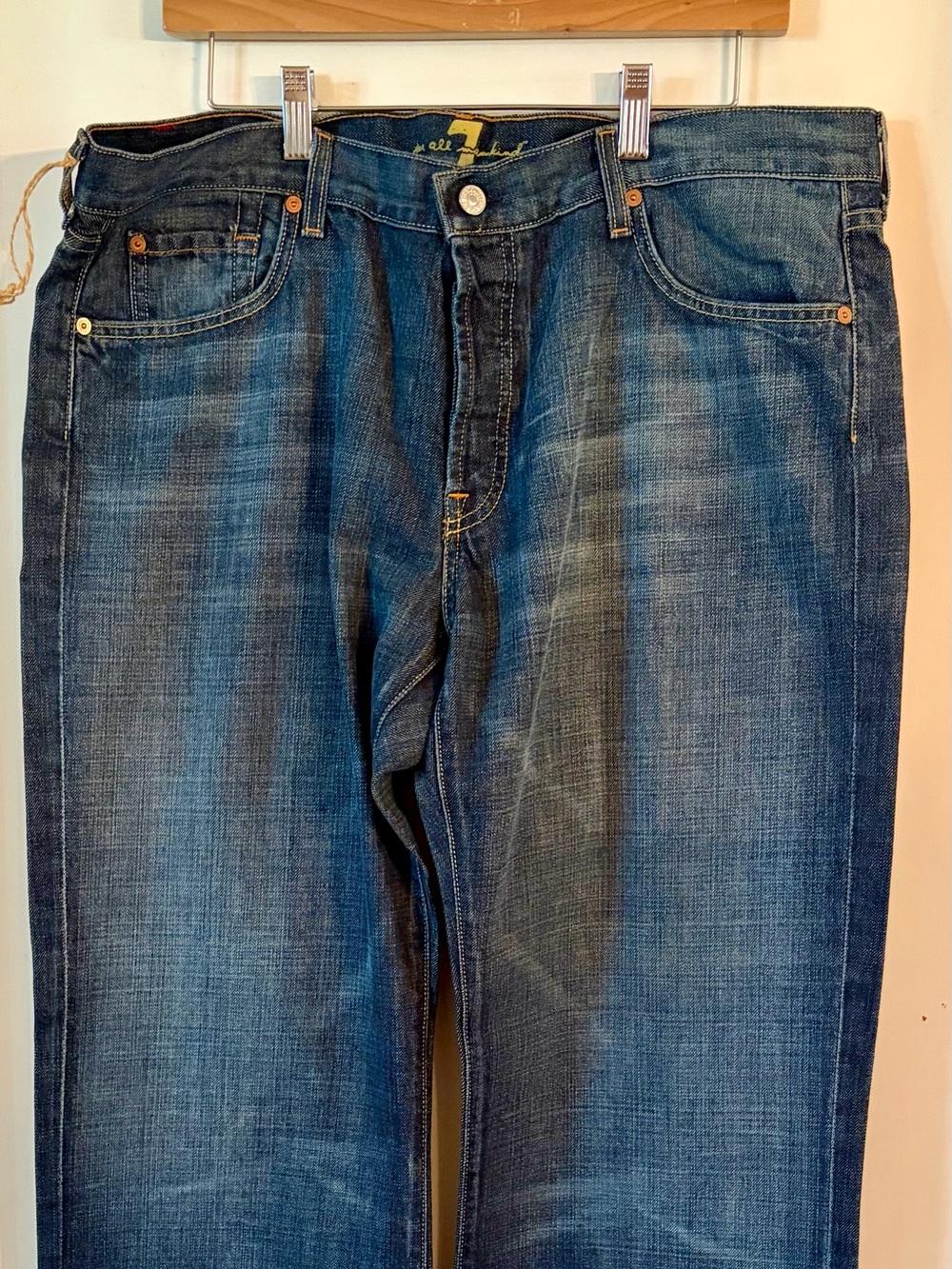 Seven7 Blue Denim Men’s Jeans with Red Brand Tabs/ New With Tags